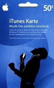 Apple Itunes Geschenkkarte 50 EUR