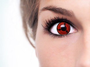 Farbige Kontaktlinsen 'Sharingan Naruto' mit Original Lenscare Kombilösung! Topqualität