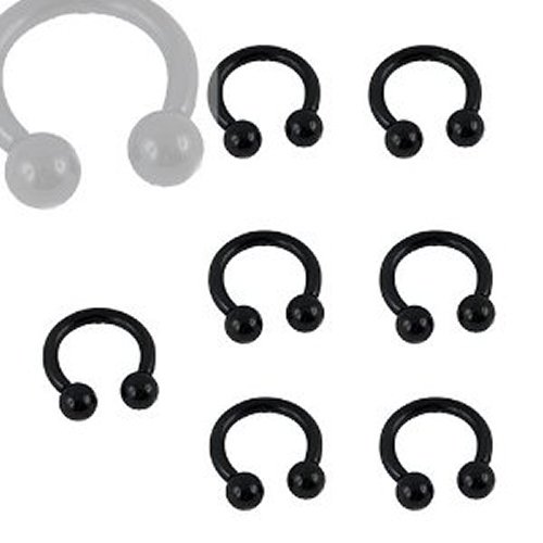 KULTPIERCING - Piercing Hufeisen - Horseshoe aus Black Titan - verschiedene Größen