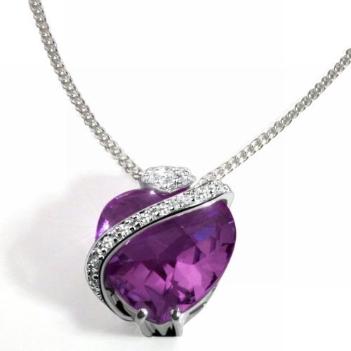 Goldmaid Damen-Collier 925 Sterlingsilber Zirkonia amethystfarben 45 cm Fa C836S