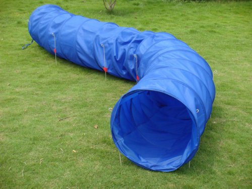 500x60CM Nylon Spieltunnel für Hunde Agilitytunnel Agility Tunnel Hundetunnel Spiel Tunnel Spieltunnel Hundehöhle Krabbeltunnel Kriechtunnel für Draußen + Tasche