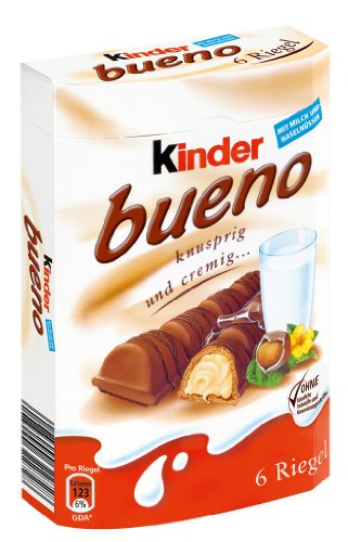 Kinder Bueno 6 Riegel, 9er Pack (9 x 129 g Packung)