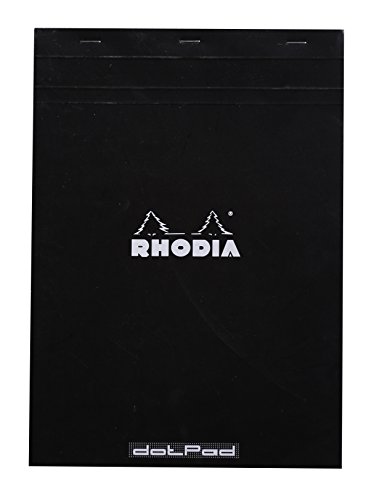 Rhodia 18559C DotPad Block, DIN A4, Dot Grid, 21 x 29.7 cm, 80 Blatt, schwarz