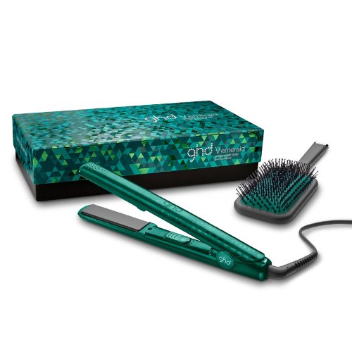 ghd V Emerald Styler & Paddle Brush, Glätteisen & Paddelbürste, Geschenkbox, Smaragdgrün, GS-Q123GREENEU