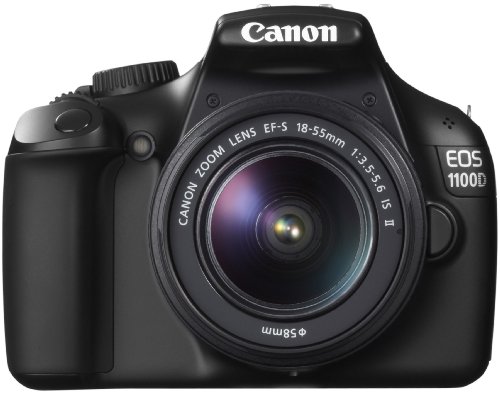 Canon EOS 1100D SLR-Digitalkamera (12 Megapixel, 6,9 cm (2,7 Zoll) Display, HD-Ready, Live-View) Kit II inkl. EF-S 18-55mm 1:3,5-5,6 IS II schwarz