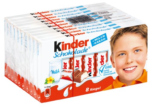 Kinder Schokolade 10 Tafeln, 1er Pack (1 x 1 kg Packung)
