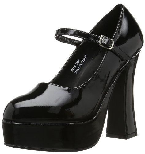 Demonia DOLLY-50  Damen Mary Jane Halbschuhe, Schwarz (Blk Pat), EU 42 (UK 9) (US 12)