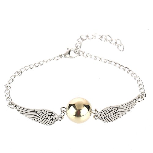 Heazon Goldener Schnatz Armband Damen Schmuck Silber Kette mit Anhänger Lang 25cm Geschenk für Frauen Kinder-GD086