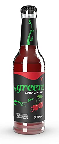 48 Flaschen| Green Cola Kiste | Sour Cherry | 0,33l Glas | ohne Zucker | Stevia | Buxtrade