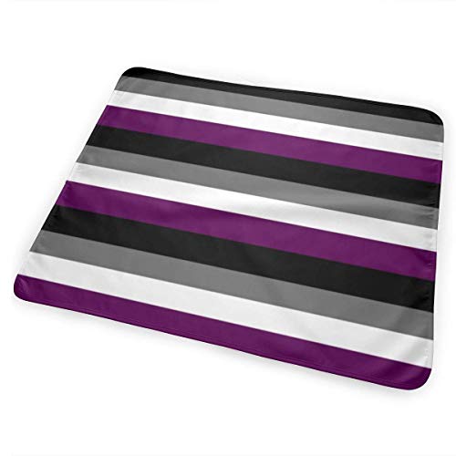 Wickelunterlage, Motiv Asexuelle Flagge, tragbar, wiederverwendbar, 25,5 x 31,5 cm