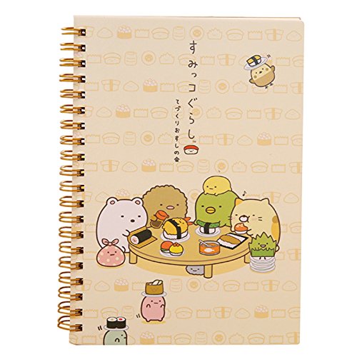 ACAMPTAR Kawaii Japan Cartoon Niedlichen Tiere Coil Notebook/Tagebuch Agenda/Taschenbuch/Büro Schulmaterial (Dinner Party)