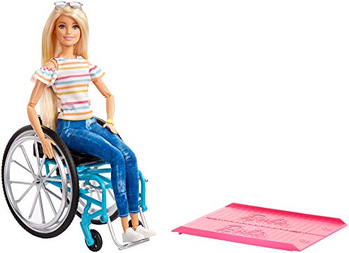 Barbie GGL22 Rollstuhl und Puppe, blond