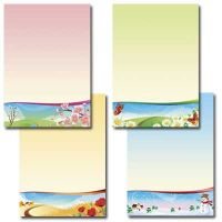 Briefpapier, Motivpapier-Set VIER JAHRESZEITEN 4 x 5 Blatt gemischt DIN A4 90g/m²