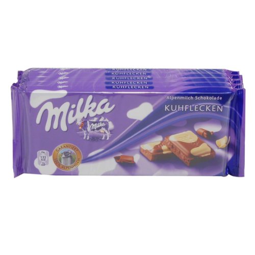 Kraft Foods Deutschland GmbH: Milka Schokolade - Kuhfleckentafel - 1 Packung mit 5 Tafeln à 100 gr
