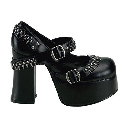 Demonia Charade-24 - Gothic Punk Industrial Plateau Schuhe 36-43, Größe:EU-40/41 / US-10 / UK-7