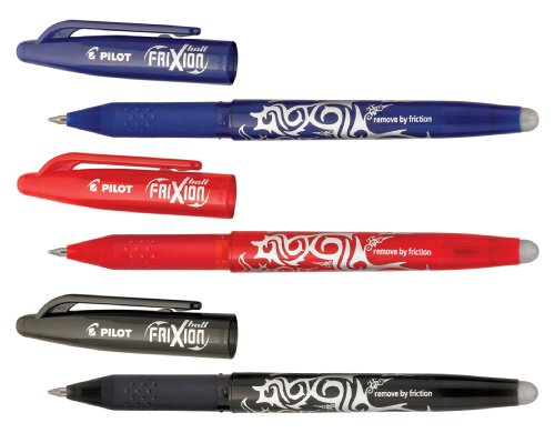 Pilot Frixion Tintenroller (radierbar) 3 Stück farbig sortiert