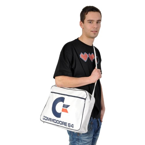 Commodore 64 Logoshirt Tasche quer - weiß