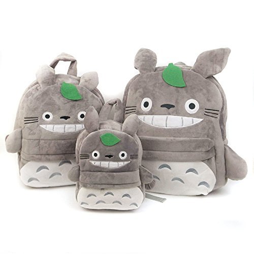 FADFAY My Neighbor Totoro japanischer Anime Manga-Rucksack groß, Schüler-Tasche, Umhängetasche, Schultasche und Kinder-Rucksack, grau, Big