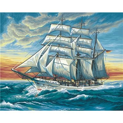 Schipper 9130 358 - Malen nach Zahlen Ein stolzer Segler, 40x50cm