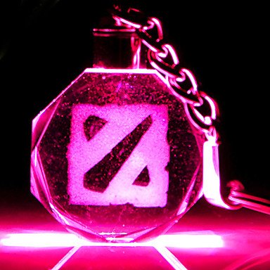 GDW DOTA2 Logo Crystal LED Flashlight Keychain