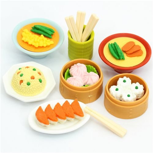 Iwako Radiergummi chinesisches Dim Sum 7 Stück Set
