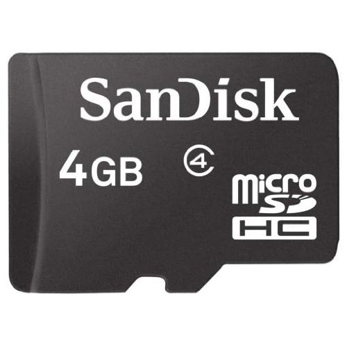 SanDisk Micro SDHC Card 4GB Speicherkarte (original Handelsverpackung)