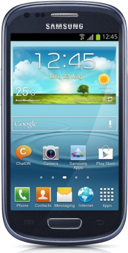 Samsung Galaxy S3 mini I8190 Smartphone (10,2 cm (4 Zoll) AMOLED Display, Dual-Core, 1GHz, 1GB RAM, 5 Megapixel Kamera, Android 4.1) pebble-blau ohne Sim-lock, ohne Vertrag