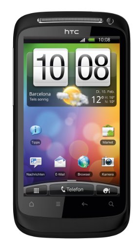 HTC Desire S Smartphone (9,4 cm (3,7 Zoll) Display, Touchscreen, 5 Megapixel Kamera, Android OS) muted black