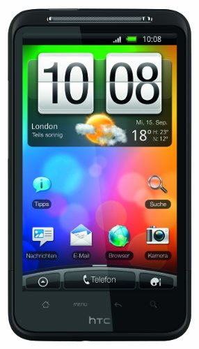 HTC Desire HD Smartphone (10,9 cm (4.3 Zoll) Touchscreen, 8MP Kamera, Android OS 2.2, HSPA) Maduro Brown