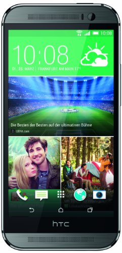 HTC One (M8) Smartphone (12,7 cm (5 Zoll) LCD-Display, Quad-Core, 2,3GHz, 2GB RAM, 5 Megapixel Frontkamera, FM-Radio, Android 4.4.2) metallgrau