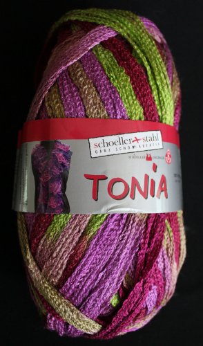 Tonia Schoeller + Stahl Schalwolle Rüschenschal 100 g Farbe 115-orchidee