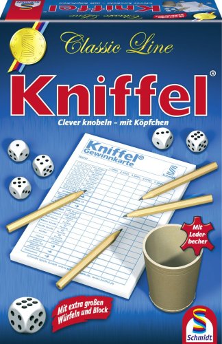 Schmidt Spiele 49203 Classic Line: Kniffel mit gr. Würfeln & Block