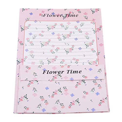 Weiy Briefpapier Briefpapier Set Briefpapier Briefpapier Einladungskarte Briefpapier für Kinderfreunde, rosa Blume