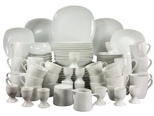CreaTable, 13779, Serie Square weiss, Kombiservice 100-tlg