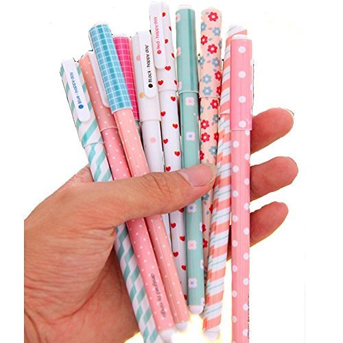 Mersuii Gel-Stifte, süß, kawaii, Cartoon, mehrfarbig, 10 Stifte