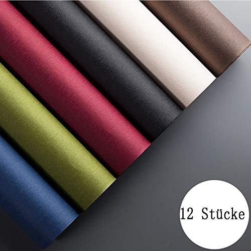 ToBeIT Geschenkpapier edel 12 Stücke- DIY Packpapier Geschenkverpackungen für Geburtstag,Hochzeit,Weihnachten Halloween Geschenk (6Farbe/12stücke-A)