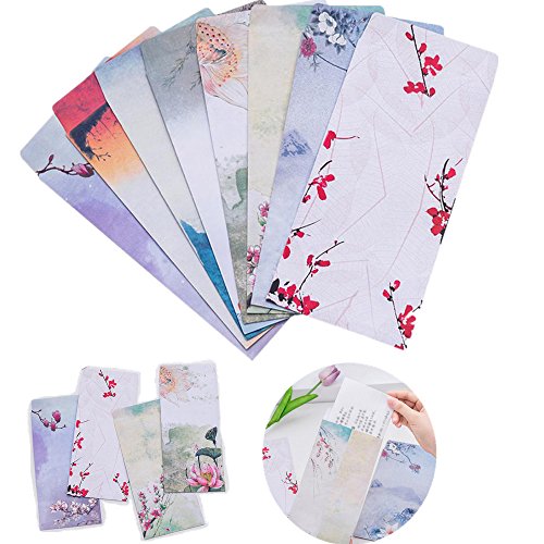 8 x namgiy Umschlag groß Vintage Mini Geld Bunte Umschlag für Hochzeit Geburtstag Baby Weihnachten Karten Basteln mit zufällige Stil 11 * 24,1 cm