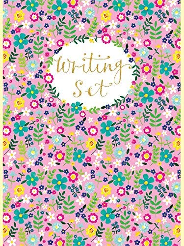 Rachel Ellen Schreibpapier und Aufkleber, Blumenmuster, Pink A5 rose