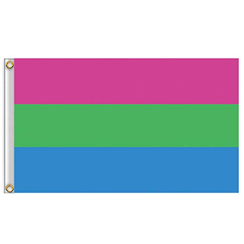 VIOY Regenbogen 90x150cm Polysexualität Flagge,Lila,Einheitsgröße