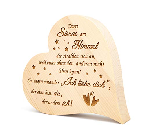 sagl.tirol Zirbenherz Zwei Sterne am Himmel. 30cm