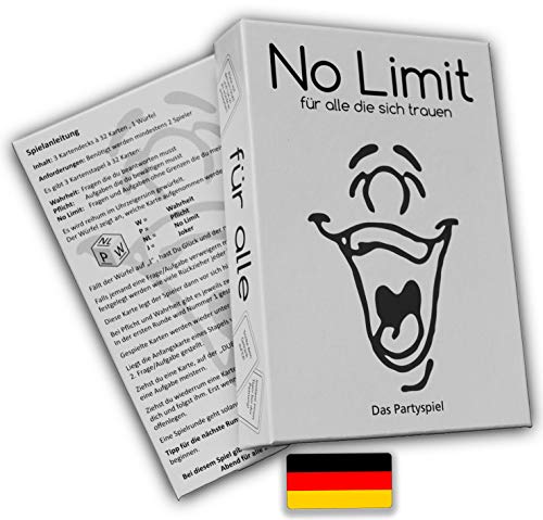 No limit für alle die sich trauen - Partyspiel - Trinkspiel - Gesellschaftsspiel - Saufspiel - Kartenspiel - ähnlich wie Tat, Wahrheit oder Pflicht - lustiges Spiel - Deutsche Version