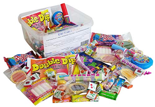 CAPTAIN PLAY | Retro Süßigkeiten Party Box | 1kg Kindheitserinnerungen