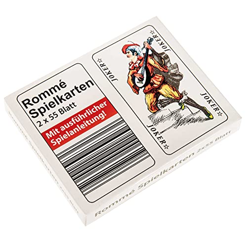 SIDCO Kartenspiel Romme 2 x 55 Spiel Karten Rommekarten Canasta Bridge Skat Poker
