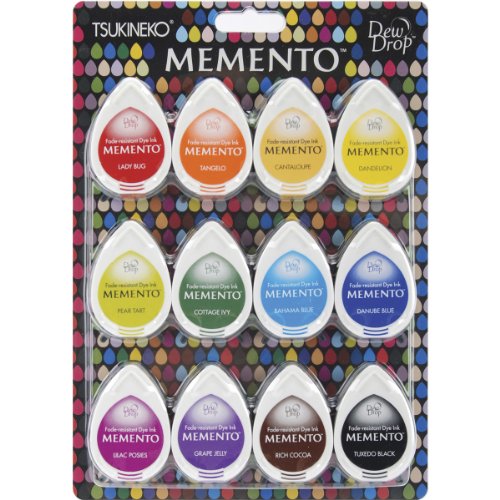 Memento Dew Drop Dye Ink Pads 12/Pkg-Gum Drops