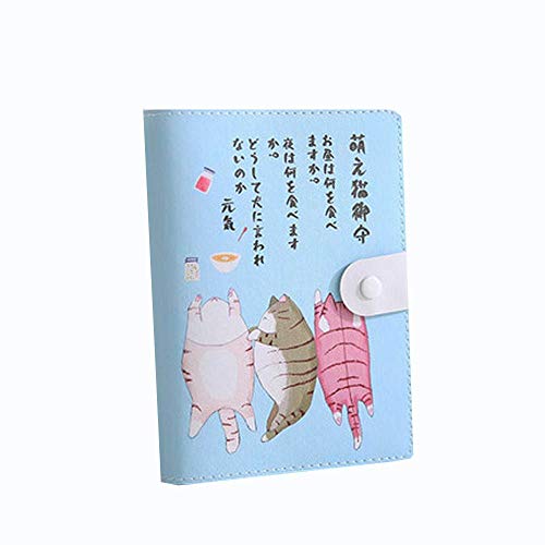 YWHY Notizbuch Niedliche Kawaii Briefpapier Leder Notebook Japanischen Stil Farbe Seite Sketch Tagebuch Planer Notizblock A6, A