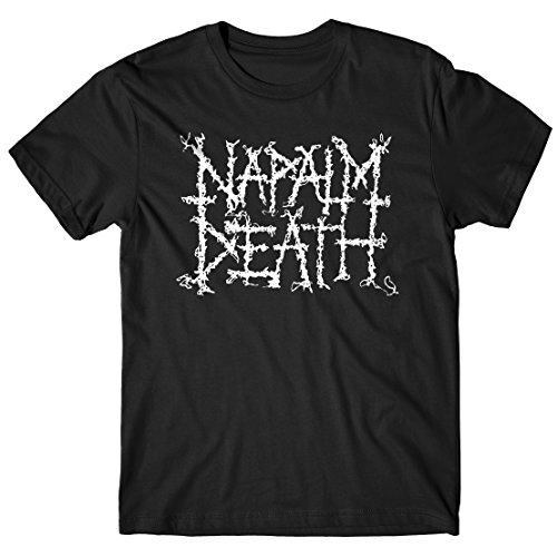 LaMAGLIERIA Herren-T-Shirt Napalm Death Np04 - t-Shirt Rock Metal 100% Baumwolle