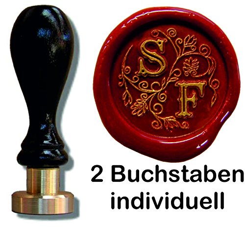 Siegel Stempel Petschaft Illuminata 24 mm 2 Initialen 8,2 cm