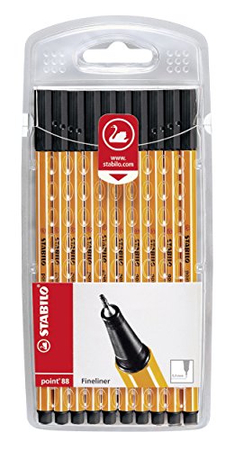 Fineliner - STABILO point 88 - 10er Set schwarz