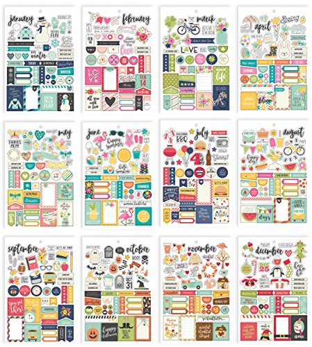 Unbekannt Simple Stories Planer Essentials Aufkleber, Papier, Mehrfarbig, 21 x 14 x 0,4 cm