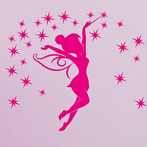 Ambiance-Live Wandtattoo Tinkerbell 1-55 x 35 cm, Orange